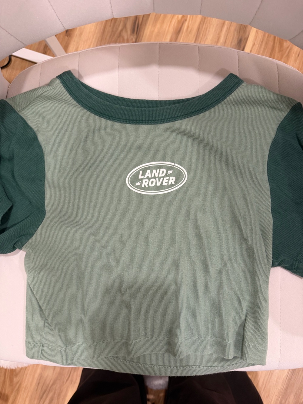 Women’s Two-Tone Green Land Rover Crop top